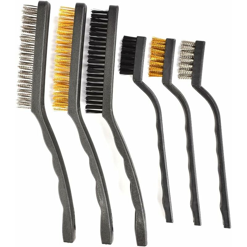 2PCS Stainless Steel Brush Small Wire Brushes For Metal Rust Cleaning-Tool,UK~