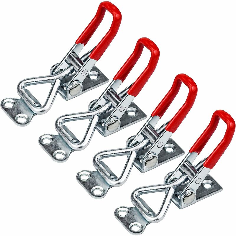 6 Pieces 4001 Metal Toggle Latches Adjustable Toggle Latches Joiner Latch  Lever Clamp Latch Door Quick Release 100kg / 220 Lbs Capacity