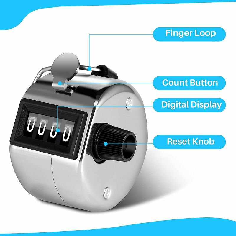 Mechanical Palm Click Counter Count Clicker Portable Hand Tally Counter  Hand Held Counter Clicker for Fishing