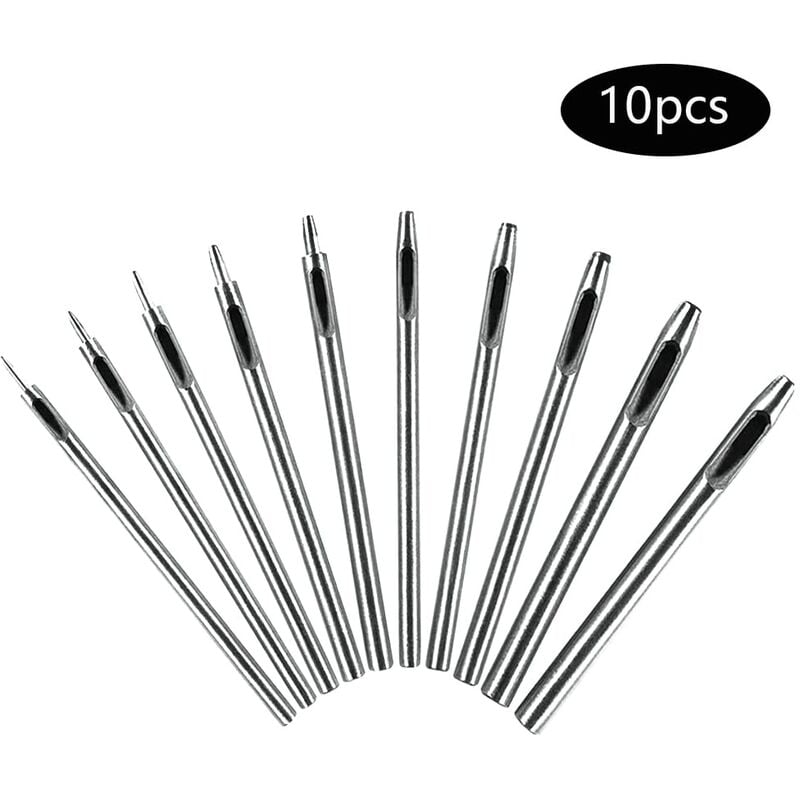 12Pcs Round Steel Hollow Punch Set 3mm to 16mm Leather Craft