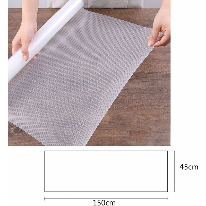 Extra Long Clear Non-Slip Kitchen Drawer Liner 45cm x 500cm