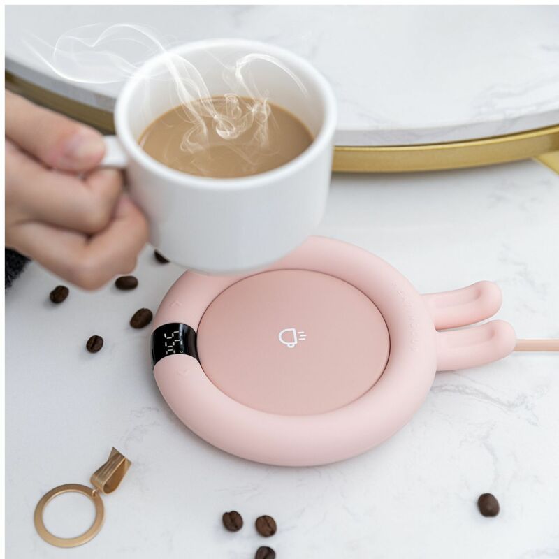 Coffee Mug Warmer & Mug Set, Cute Coffee Cup Warmer for Desk Home Office  Use,Electric Beverage Warmer with 3 Temp Settings, Smart Coffee Warmer  Plate for Tea Water Milk Cocoa Auto Shut