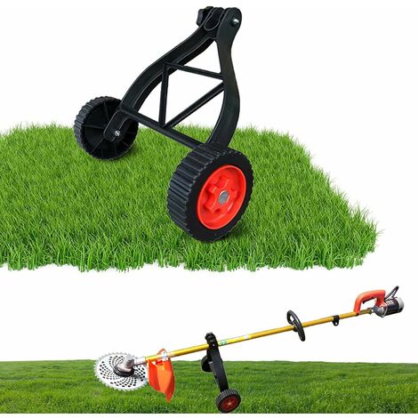 Weed Wacker Wheel Attachment, Adjustable Support Wheels Auxiliary, Mower Attachment for Weed Trimmer GAS String Trimmer Electric Brushcutter with 1