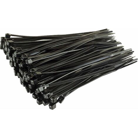Cable Ties 300mm x 3.6mm Black Cable Plastic Tie Wraps Zip Strong PACK OF  100