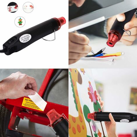 Mini Heat Gun, Electric Repair Heat Tool Compact Hot Air Gun for DIY  Embossing Shrink Wrap Drying Paint 110V, Black 