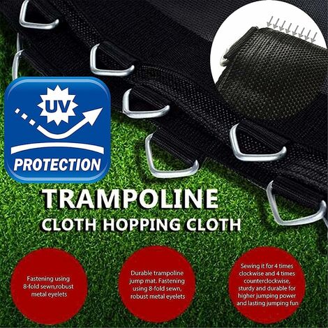 Gymax Replacement Trampoline Mat Jumping Mat Fits 14ft Frame w/ V-Hooks