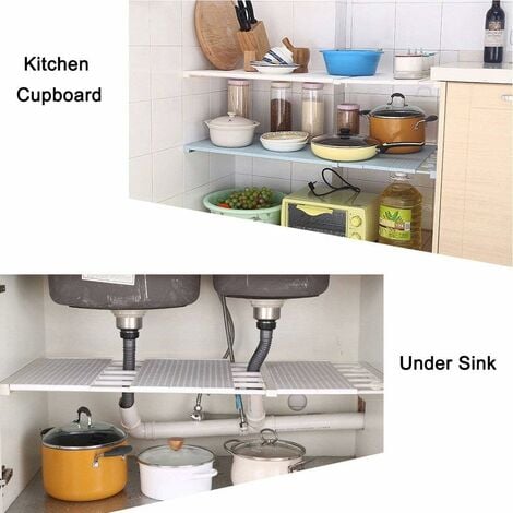 VEVOR Pan and Pot Rack 8.5 in. W Expandable Pull Out Under Cabinet Organizer Adjustable Wire Dividers Standing Pot Racks