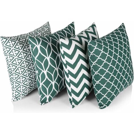 Green pillow covers, 18x18 inch (45cm),Set of 2