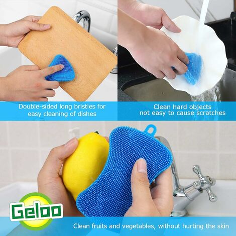 Multifunctional silicone fruit and vegetable cleaning brush sink gap brush  silicone rag kitchen dishwashing vegetable brush