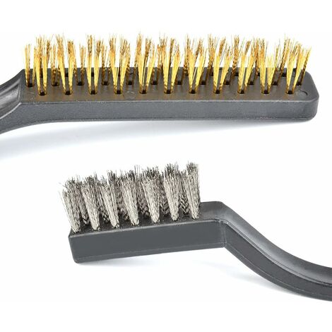 6Pcs Wire Brushes Set Small Metal Cleaning Brush Kit 7/9 Inches For Rust  Removal Unfinished