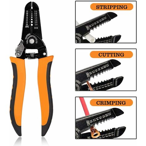 Precision Wire Stripper Wire Cutters Electrical Wire Cutting Stripping Tool  Spring-loaded Wire Stripper for Solid