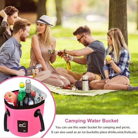 Collapsible Bucket With Handle, Portable Folding Buckets For Cleaning,  Space Saving Water Container For Gardening, Camping, Fishing, Outdoor  Survival
