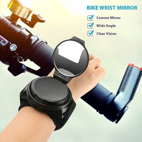 Bicycle wrist best sale safety rearview mirror