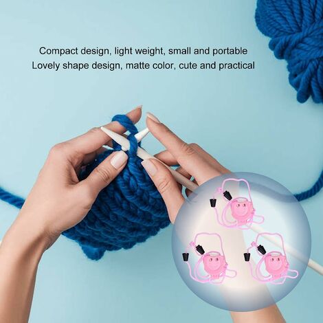 Plastic Crochet Knitting Stitch Counter, Portable Row Counter, with  Lanyard, Pendant Knitting Tool, Pink, 5.2cm