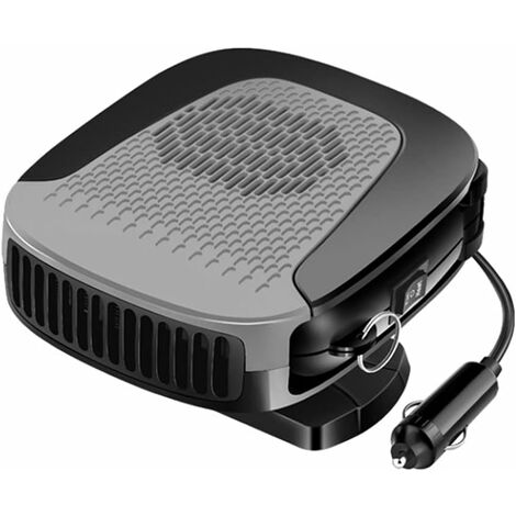 12V 2-in-1 car heater, windshield defroster, portable electric car cooling  fan, 360° rotatable, with handle