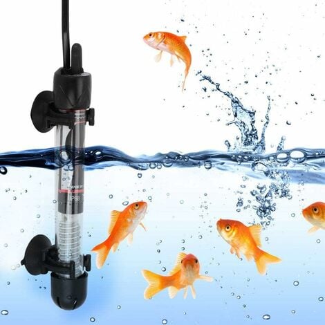Aquarium Heater,100W Mini Aquarium Submersible Heating Rod ABS Adjustable  Thermostatic Aquarium Heater Rod EU Plug
