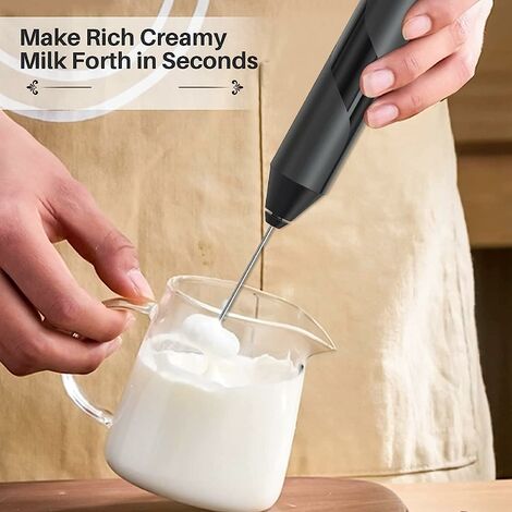 Milk Frother For Coffee With Upgraded Titanium Motor - Handheld Frother  Electric Whisk, Small Egg Beater Automatic Cream Whipper Milk Foamer, Mini  Mixer And Coffee Blender Frother For Frappe, Matcha,latte,no Stand 