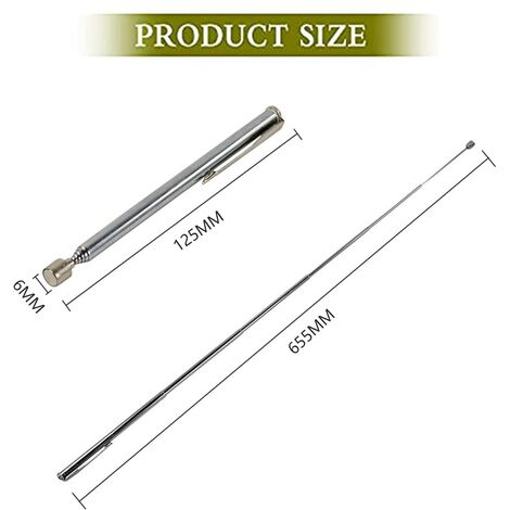 Mini Portable Telescopic Magnetic Magnet Pen Handy Tools Capacity for  Picking Up Nut Bolt Extendable Pickup Rod Stick (Color : 2LB Black, Size :  7) 