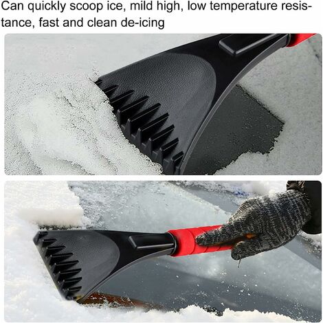 3 In 1 Snow Brush Car Windshield Ice Scraper Telescoping Snowing Broom Hand  Too