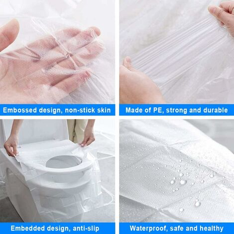 50 Pack Toilet Seat Covers Antibacterial Waterproof Disposable Portable Travel  Toilet Seat Cover for Pregnant Woman