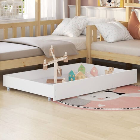 Cama de casa individual, cama individual en forma de casa, marco de cama  individual de madera con techo para niños pequeños, niños, niñas y