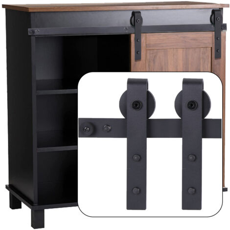 Mini Herraje para Puerta Corredera Kit para Muebles de TV - Una Porte 3.9FT/1.2M