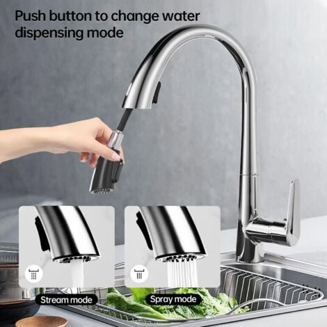 Grifo Cocina Extraible, Grifos Cocina Cromado Fregadero Cepillado