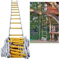 Escalera de Cuerda, Escalera de Escape de Incendio con Mosquetón para Ventana para Niños y Adultos, Capacidad de Carga de hasta 200 kg - 10M