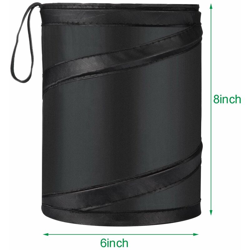 Auto-Müll können Müllmülleimer zusammenklappbarer Pop-up Water Proof Bag  Eimer, schwarz (2)