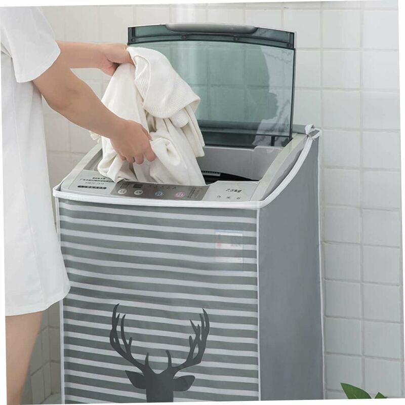 Washer Staubschutzabdeckung Waschmaschine Abdeckung Automatische  Unterlegscheibe Wasserdichte Sonnenschutzabdeckung Grau