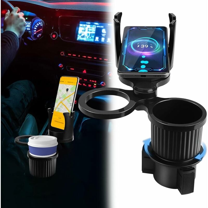 Tasse Halter Expander für Auto, Auto Cup Halter Telefon Mount  Multifunktionale Auto Drink Halter Handy Halter