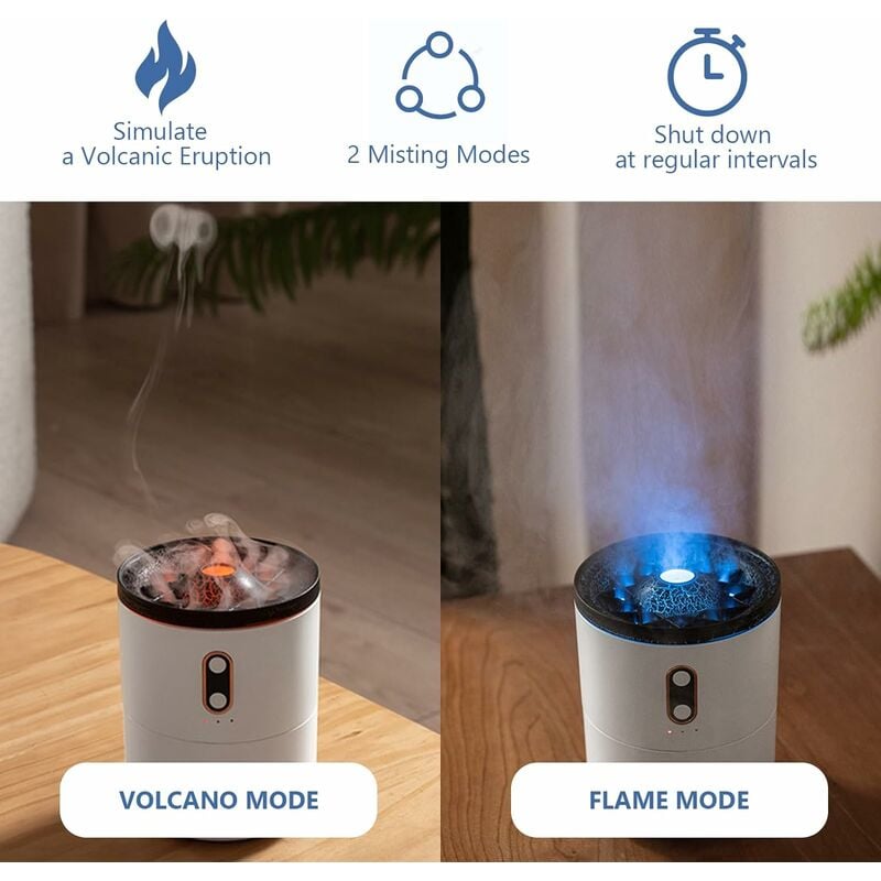 Vulkan-Luftbefeuchter, ätherisches Öl-Diffusor für Zuhause, 450ML