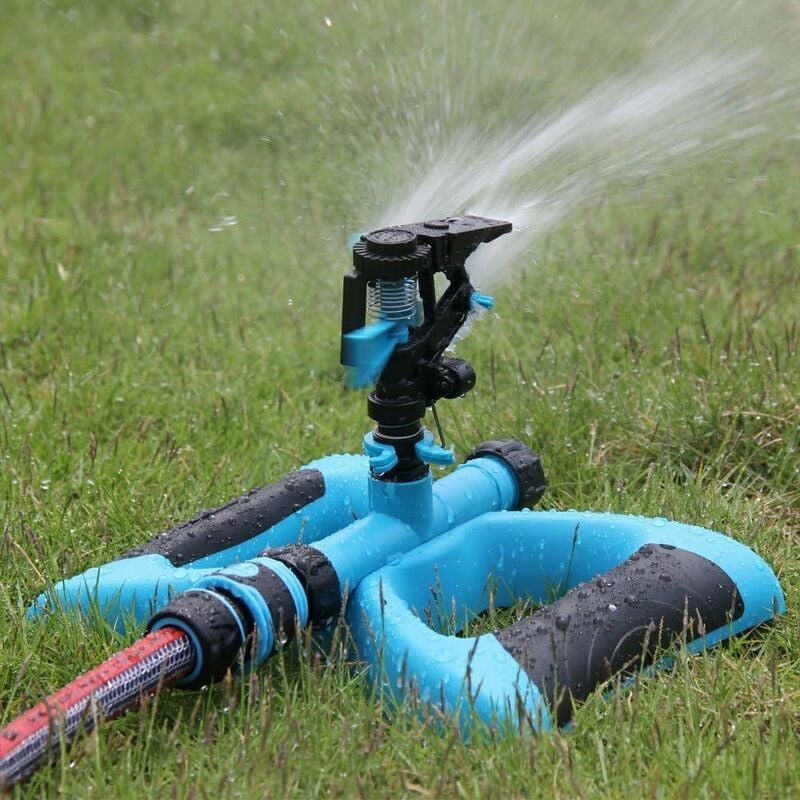 Rasen-Sprinkler, mobile automatische 360-Grad-Drehsprühkopf-Garten-Sprinkler (Einzeldüse) Bewässerung Bewässerung