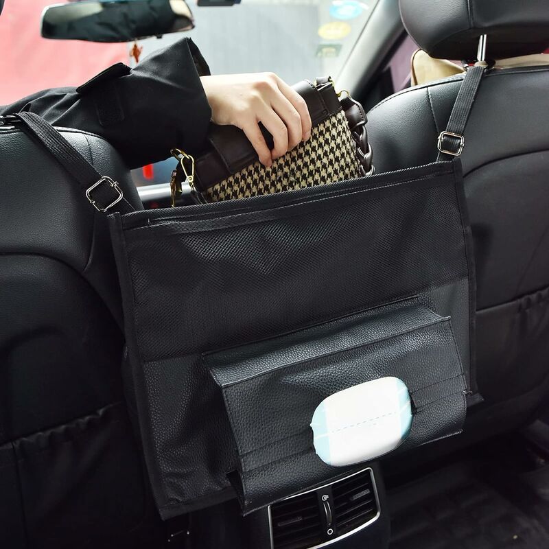 Auto Leder Tasche Handtaschenhalter für Geldbörse Catcher für