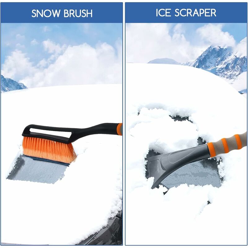 Schneebürste und abnehmbarer Eiskratzer für Auto kratzfreie