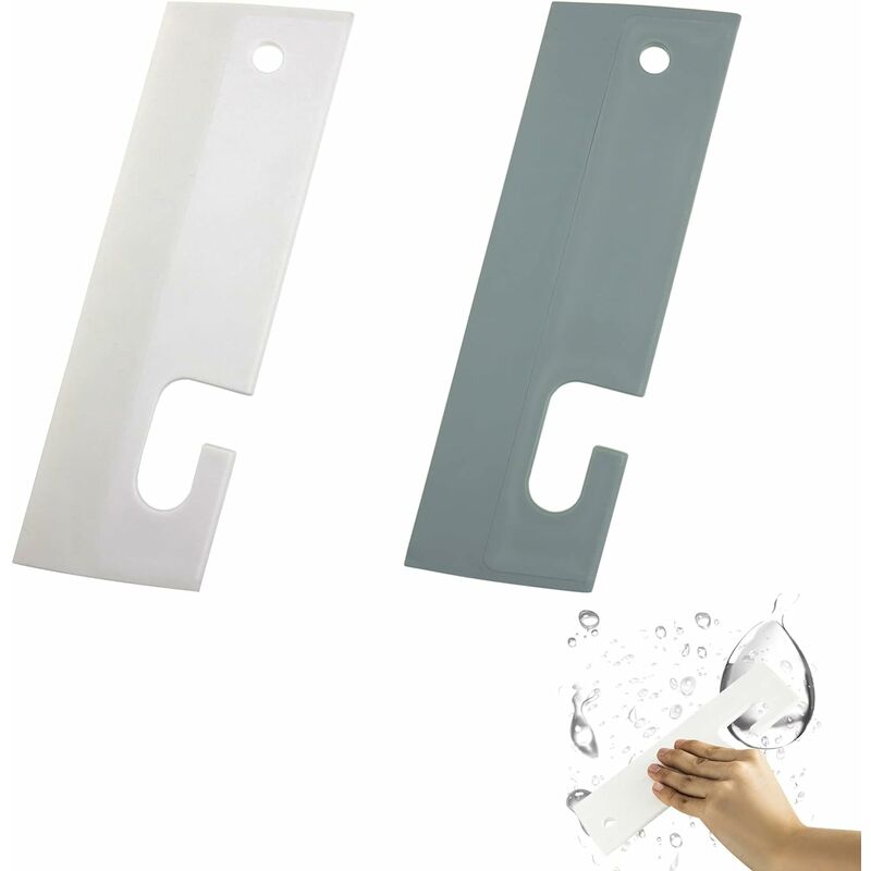 2-Pcs Silikon Dusche Squeege für Dusche Glas Tür Fenster Reinigung Spiegel  Waschen Wischer