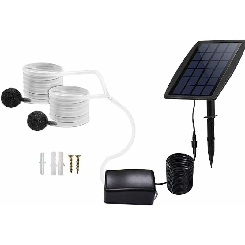 Solar-Luftpumpen-Kit Belüfterpumpe für Teich, Aquarium, Wassergarten und  Teichpumpe