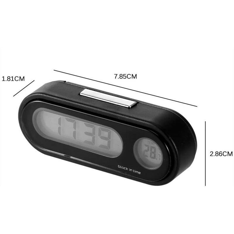 Autouhr, Mini-Fahrzeug-Armaturenbrettuhr (Auto-Digitaluhr-Thermometer)