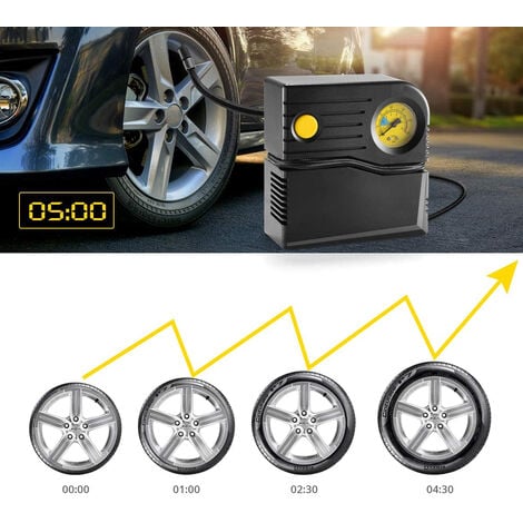Tragbare Auto-Luftpumpe Elektrische Reifen-Inflator-Pumpe 12V Digitaler  Luftkompressor Autoreifen-Pumb für Automobil-Motorrad-Fahrrad