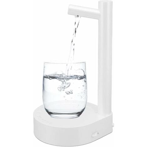 Desktop elektrische Wasserflasche Pumpe, tragbarer USB aufladender  automatischer Wasserspender (weiß)