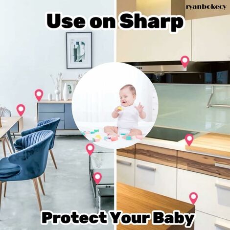 24 Pcs Wassertropfen Baby Eckenschützer Guards für Schreibtisch, Krippe, Möbel  Kantenschutz