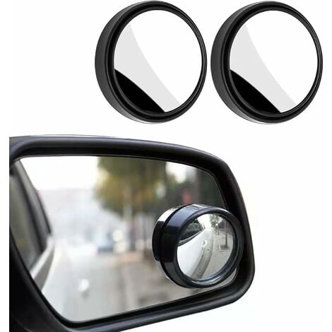 2 Pcs 360° drehbarer Toter Winkel Spiegel Glas Weitwinkel Flügel Spiegel  Convex Rückspiegel für Auto