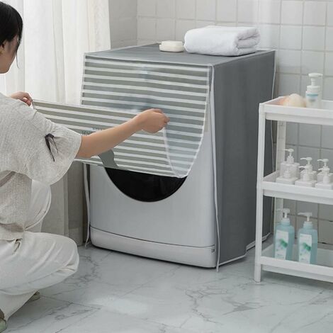 Washer Staubschutzabdeckung Waschmaschine Abdeckung Automatische  Unterlegscheibe Wasserdichte Sonnenschutzabdeckung Grau