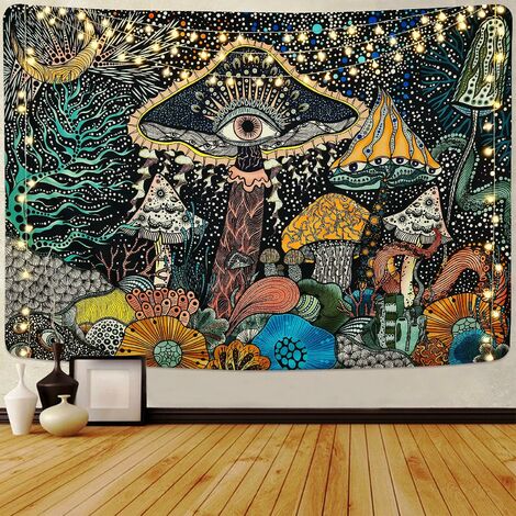 Pilz Tapestry Augen Wand Hängende Tapestry Tapestry Decor Wand Hängen für Schlafzimmer, 150130cm
