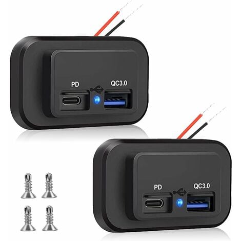 2 Dual USB Auto Ladegerät Buchsen 12V 4.8A, mit Schalter, USB Panel  Steuerung für schnelles