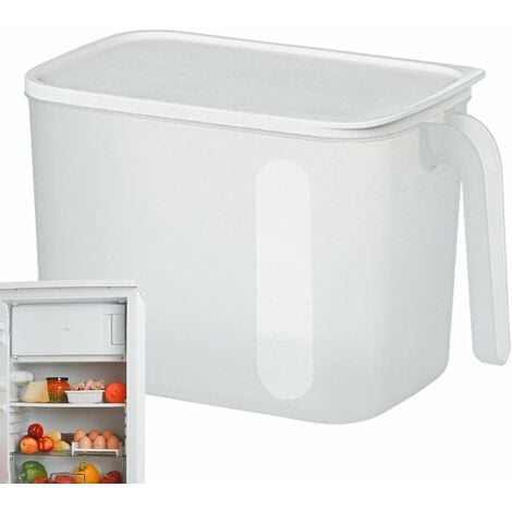 Kühlbox mit Griff, klarer Kühlschrank Organizer Bin, gefrorener  transparenter Kühlschrank mit Deckel und Griff