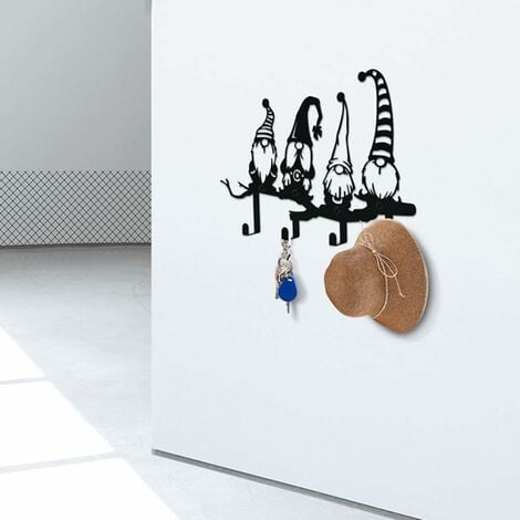 DanDiBo Schlüsselhalter Wand Metall Hakenleiste mit 16 Haken Braun