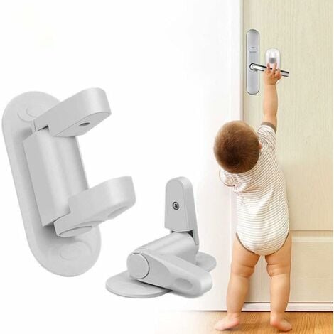 Tür Hebel Lock Baby Sicherheit Türgriff Schlösser mit 3M Kleber Kein  Stanzen Kindersicherheitsschlösser (2PCS)