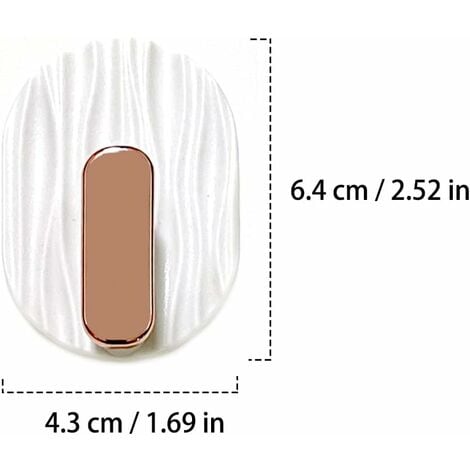 MOROBOR Selbstklebende Wandhaken Walnussholz 6 Stück - J-Form Haken Ohne Bohren