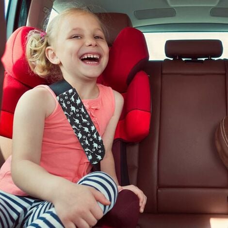 Auto Sicherheitsgurt Kissen für Kinder, 2-Pcs Einhorn Auto Sicherheitsgurt  Abdeckung Pad Kopf und Hals Unterstützung